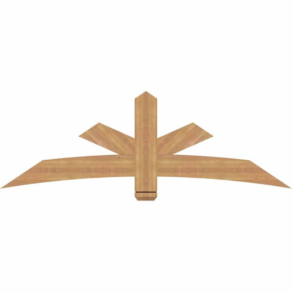Ekena Millwork Alberta Smooth Timber Gable Bracket, Western Red Cedar, 72"W x 24"H x 1 1/2"D x 5 1/2"F, 8/12 Pitch GBW072X24X0206ALB00SWR - main